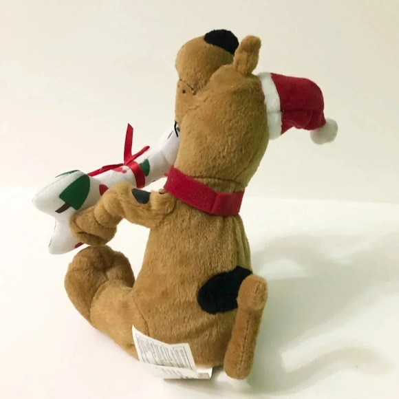Gemmy Scooby Doo Santa Plush Animated Sings Christmas Dog Bone  Does Not Move - Picture 14 of 15